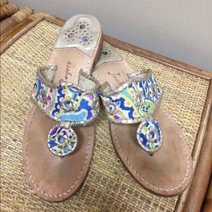 Jack Rogers Navajo Whipstitch Sandals Size 8