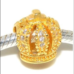 Gold crown bead that fits Pandora
