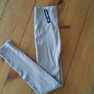 Mocha zipper leggings NWT