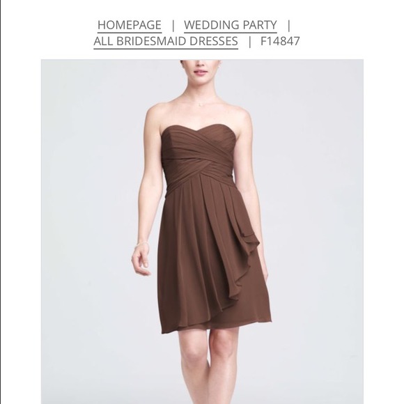 Cocoa davidsbridal bridesmaid dress