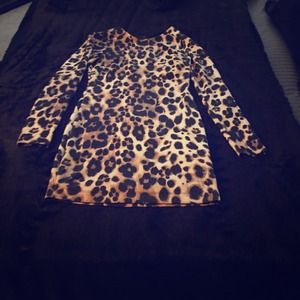 Bebe leopard short dress