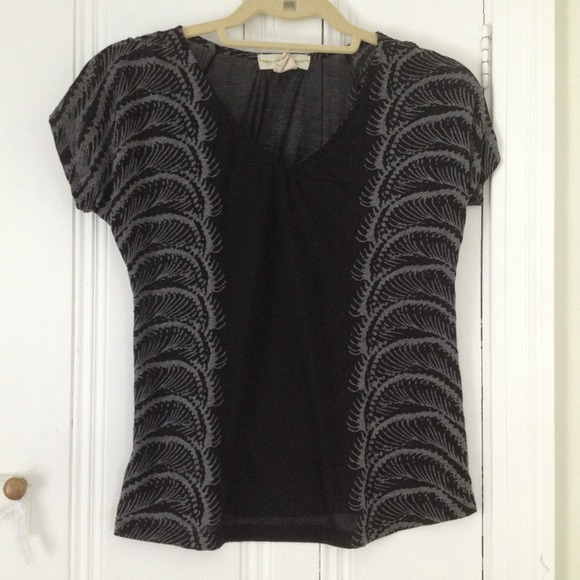 Urban Outfitters Black Feather Tee