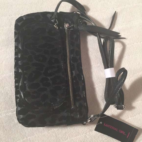 New Black cheetah print purse