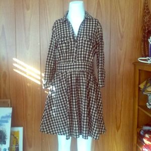 Gingham check plaid flannel dress by H&M size 8