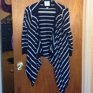 Aerie Navy and white sweater cardigan