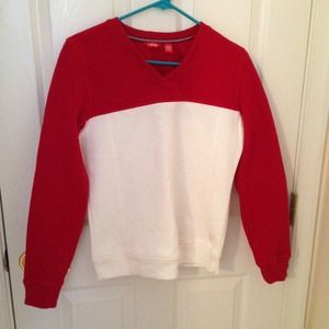 ***Izod red and white sweatshirt