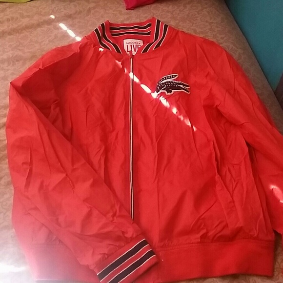 Orange REAL lacoste windbreaker,