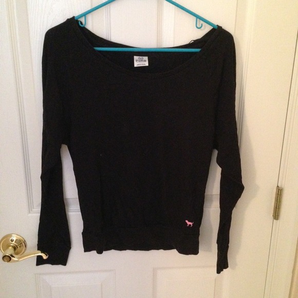 ***Vs pink black long sleeve top