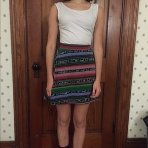 Tribal Print Skater Skirt