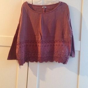Urban 3/4 sleeve purple top