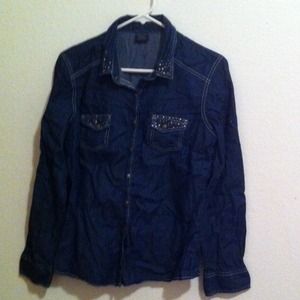 Jeans button up shirt