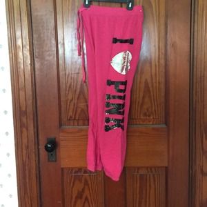 "I ❤️ PINK" Sequin Sweatpants