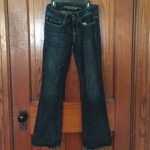 American Eagle Artist Dark Wash Flair Jeans