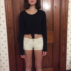 American Eagle Pastel Lace Overlay Stretch Shorts