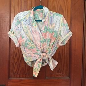 Urban Outfitters Style Vintage Tropical Shirt
