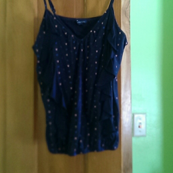 Navy blue with hearts tank top
