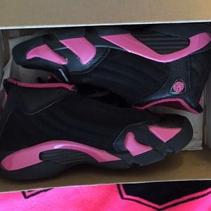 Black and pink girls air Jordan 14 retro