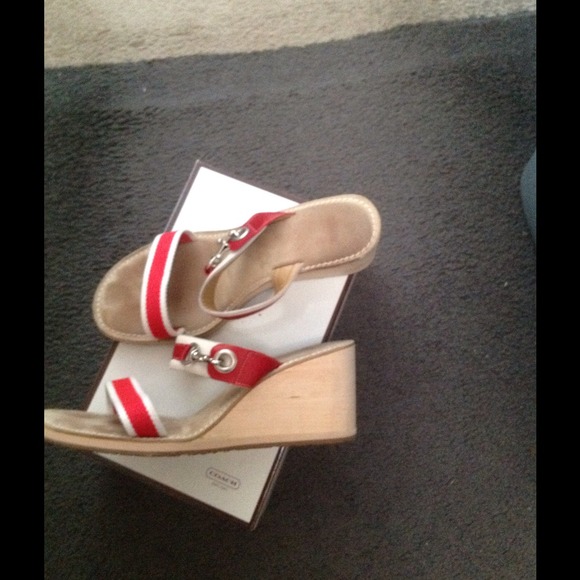 Coach wedge sandals (PRICE REDUCTION) - Picture 1 of 4
