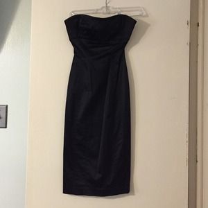 Black strapless dress