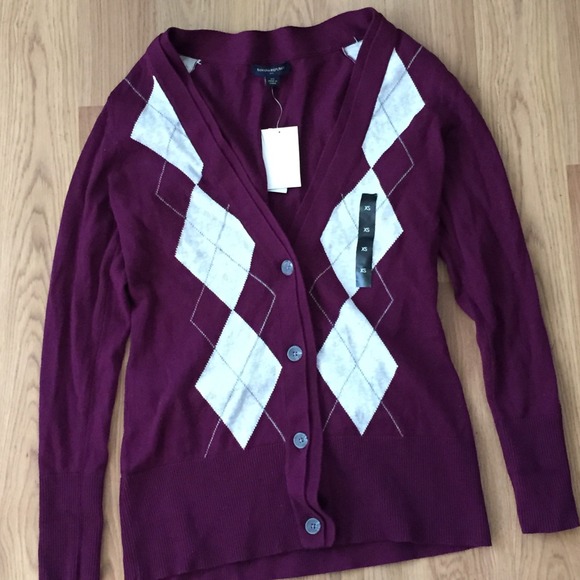 Banana Republic Argyle Cardigan Never Worn
