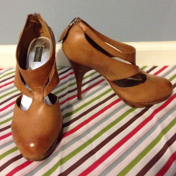 White House Black Market Tan Heels