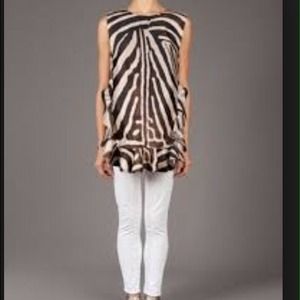 See through Zebra Print Top