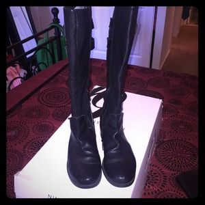 Nine West Moto Knee Boots.. Wide Calf.. NO TRADES