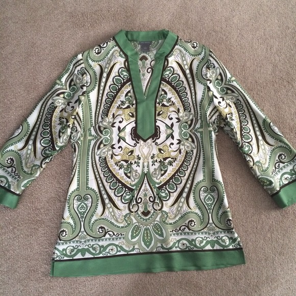 100% silk Ann Taylor paisley blouse
