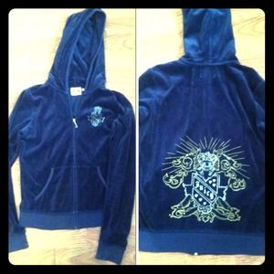 Royal Blue Juicy Couture Velour Zip-up sweatshirt