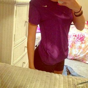 Purple nike dry fit shirt