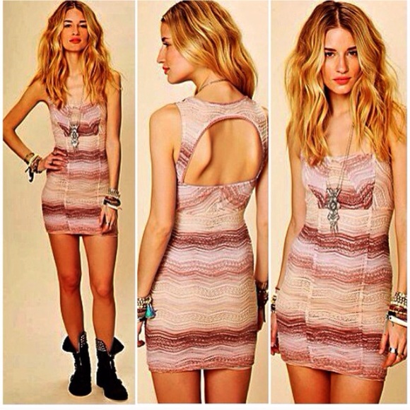 Free People Dresses & Skirts - FREE PEOPLE Crochet Sexy Back Dress