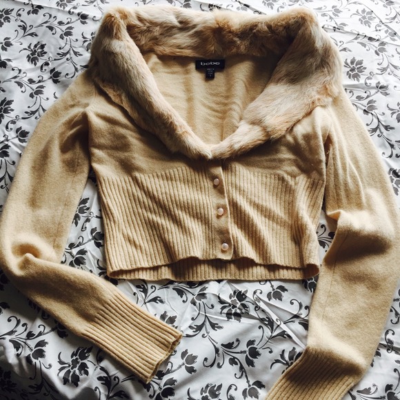 BEBE Fur Sweater Size S