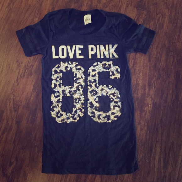 Vs pink sequined top
