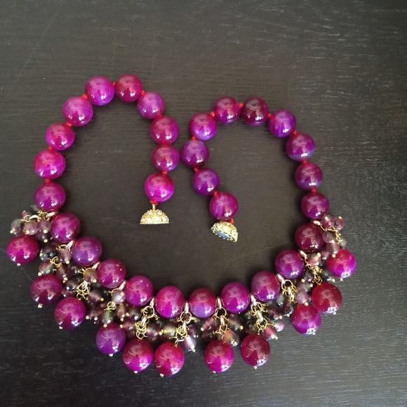 ๐HP๐NWOT 19" Red Agate Necklace 18K GP Clasp - Picture 3 of 4