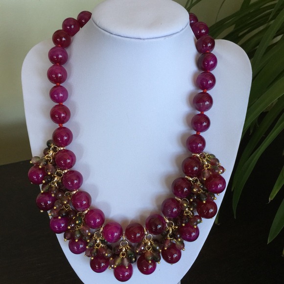 ๐HP๐NWOT 19" Red Agate Necklace 18K GP Clasp - Picture 4 of 4