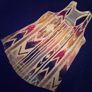 🚫SOLD🚫Express tribal sequins tank top