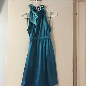 Jewel toned halter dress