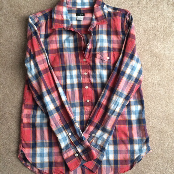 JCrew plaid button down