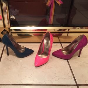 Steve Madden Pumps- neon pink, blue & purple