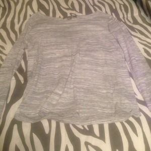 Grey and white long sleeve t.