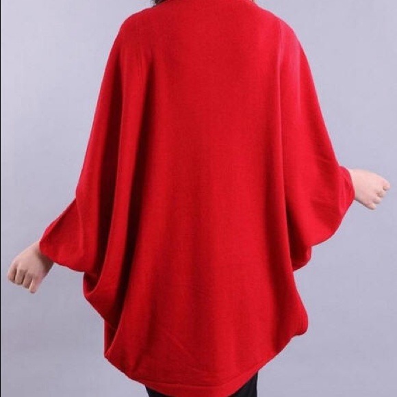 Red Batwing Cardigan - Picture 3 of 4