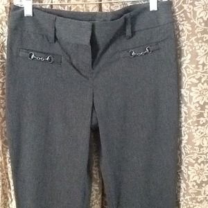 Express Editor Gray Pants w/leopard lining Size 4
