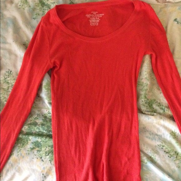 FADED GLORY ORANGE LONG SLEEVED TOP