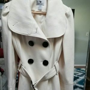 Beautiful off white pea coat NEVER WORN!