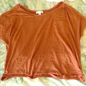 BROWN/ORANGE CROP TOP