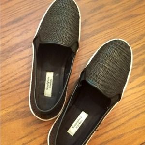 ❌SOLD❌ Vera Wang Black Woven Slip On's