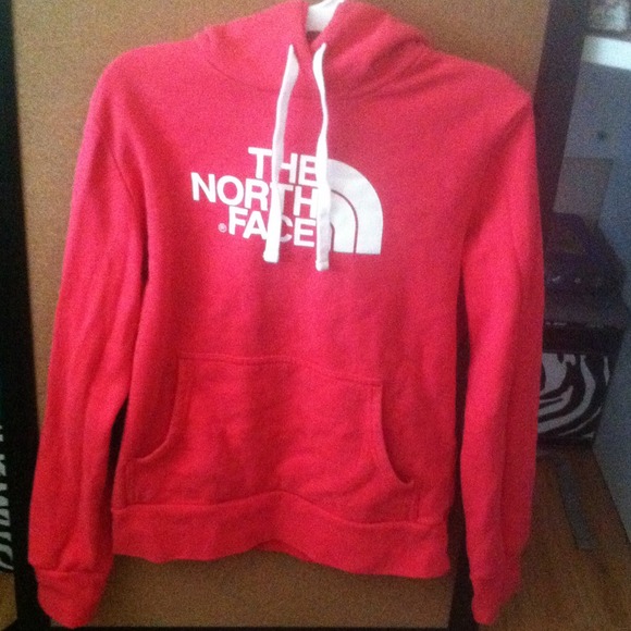 Pink north face sweatshirt