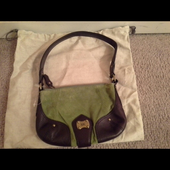 Nwot Vintage Dark Green Suede Michael Kors - Picture 1 of 2