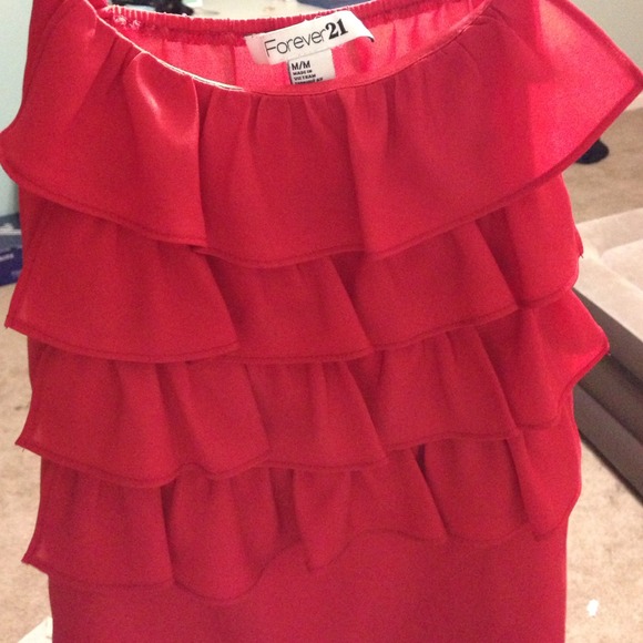 Spaghetti Strap Ruffle Top - Picture 2 of 2