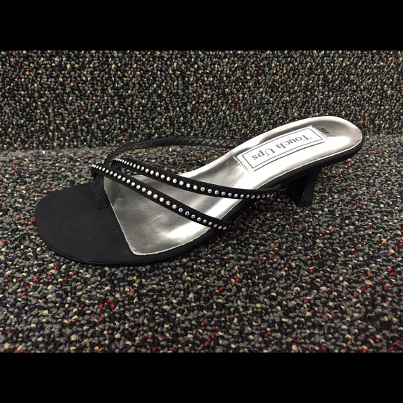 NIB. Brand-new black rhinestone shoes.